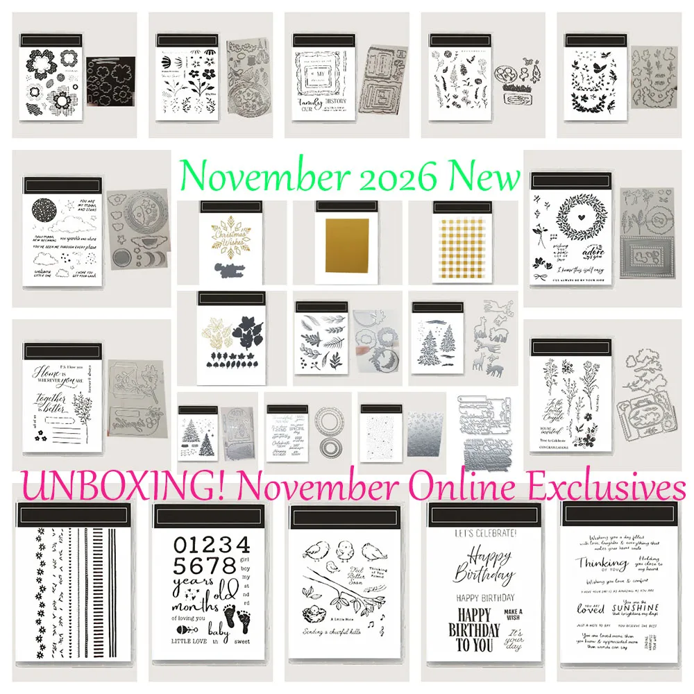 Unboxing! November Online-Exklusiv: Metall-Stanzform, Heißfolienprägung, Halloween, Weihnachten, DIY-Scrapbook-Dekoration, handgemachte Karte