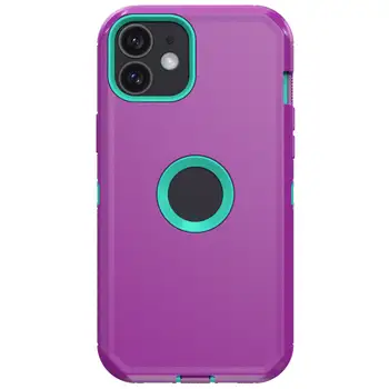 Pro iPhone 12/12 Pro/12 Pro Max nárazuvzdorné pouzdro na telefon, robustní hybridní odolný měkký ochranný kryt s klipem na opasek 10 nejlepší prodej Apple iPhone 12 - №3