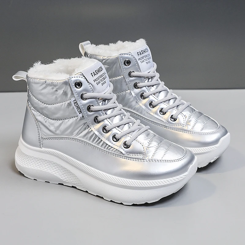 Women's Ankle Boot Winter Boot With Thick Lining And Warm Fashion City Walking Thick-Soled Winter Student Boot Women Shoes