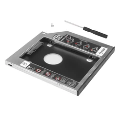 2nd HDD Caddy Hard Disk Drive 9.5mm 12.7mm Aluminium Alloy Case for 2.5