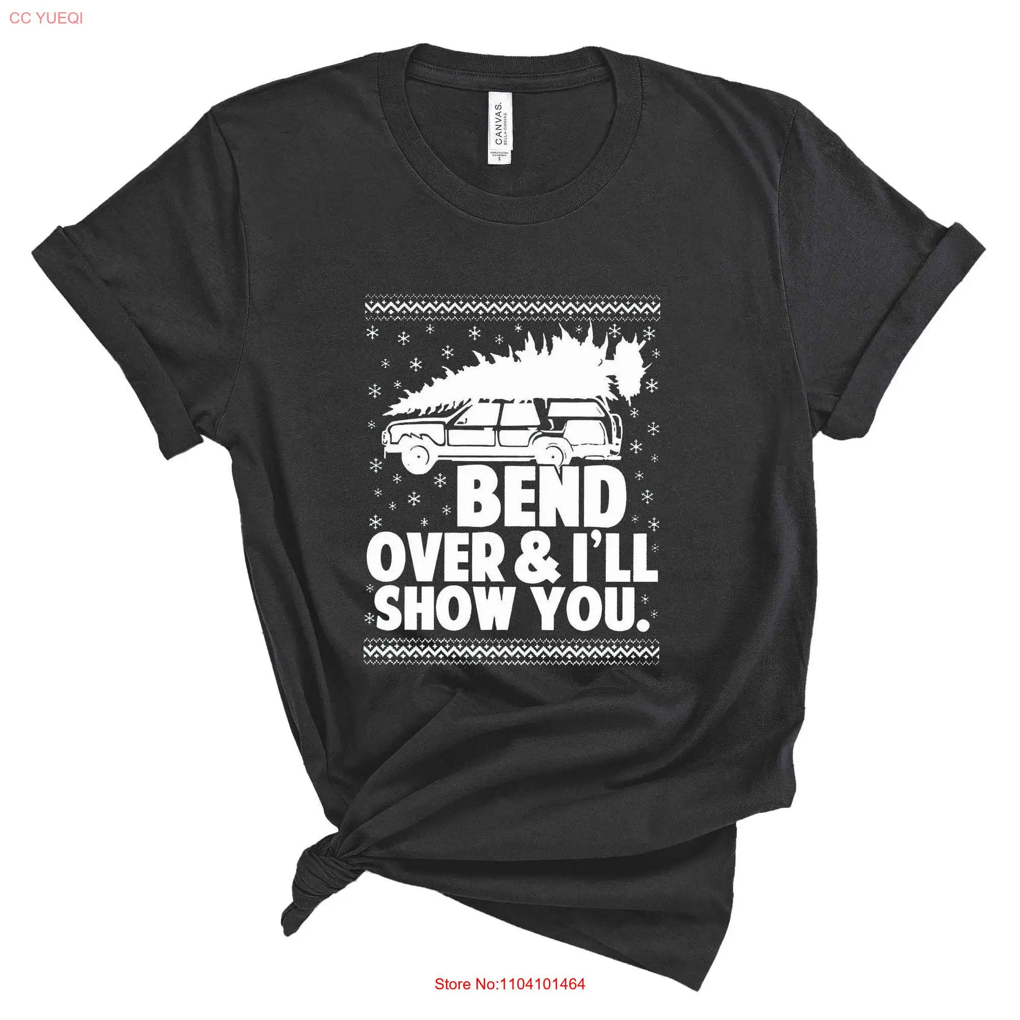 Bend Over and I'll Show You Christmas Couple Matching T Shirt Vacation Griswold Family Cute Tree long or short sleeves