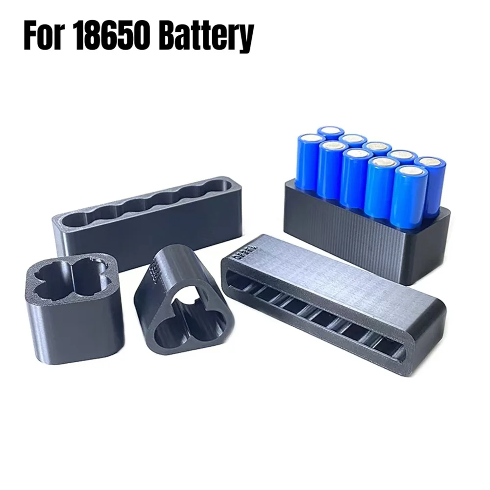 18650 Lithium Battery Fixed Bracket Six Batteries Packs ABS Plastic Fixture Fast Spot Welding Single Row Double-sided Holder