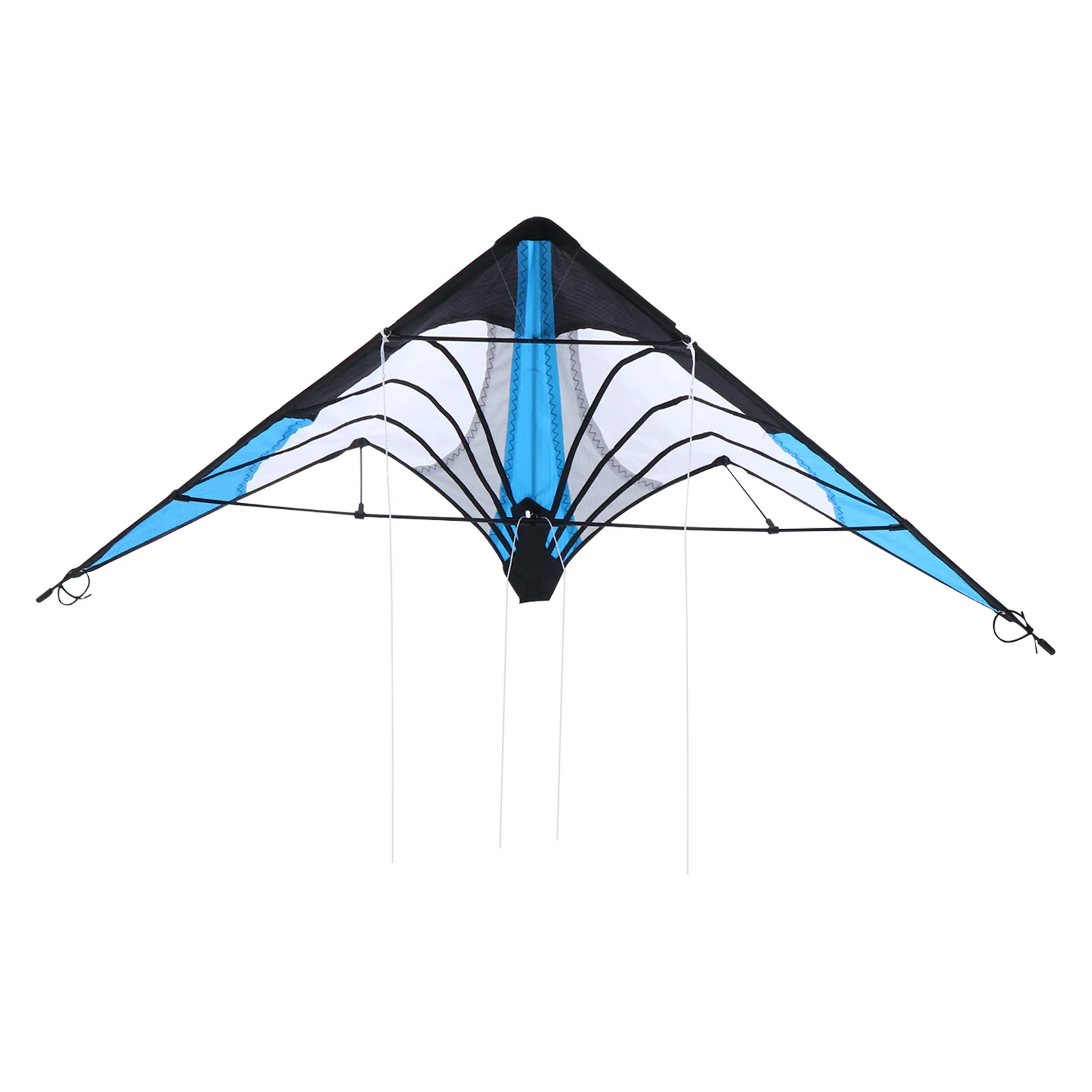 Cometa triangular de doble línea, colorida para volar al aire libre para niños, cometa constante de viento fácil de volar para playa