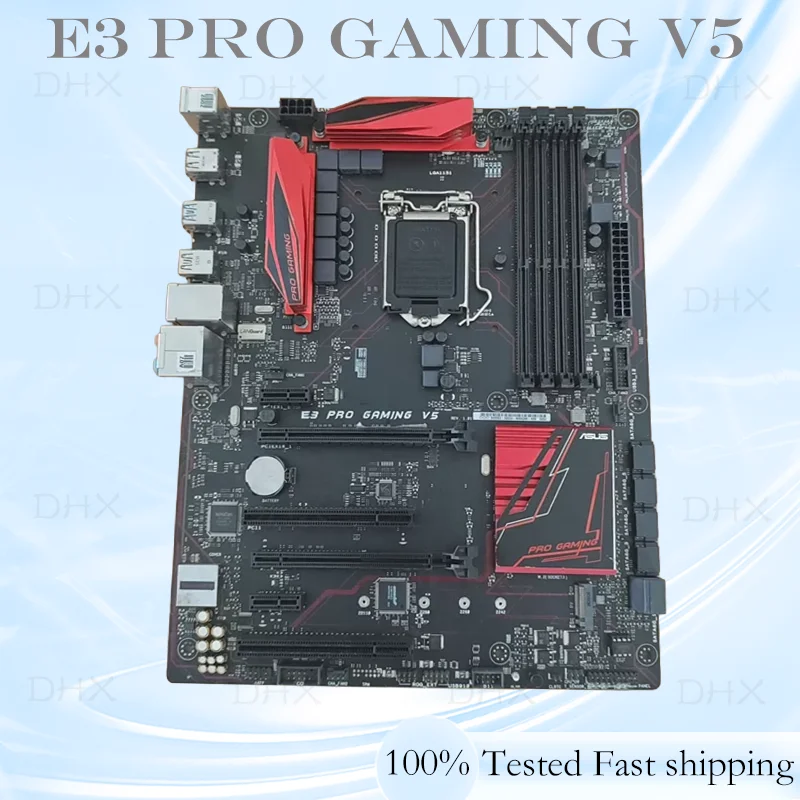 For ASUS E3 PRO GAMING V5 Motherboard 64GB ATX Mainboard LGA 1151 DDR4 100% Tested Fully Work be Fast Ship DH