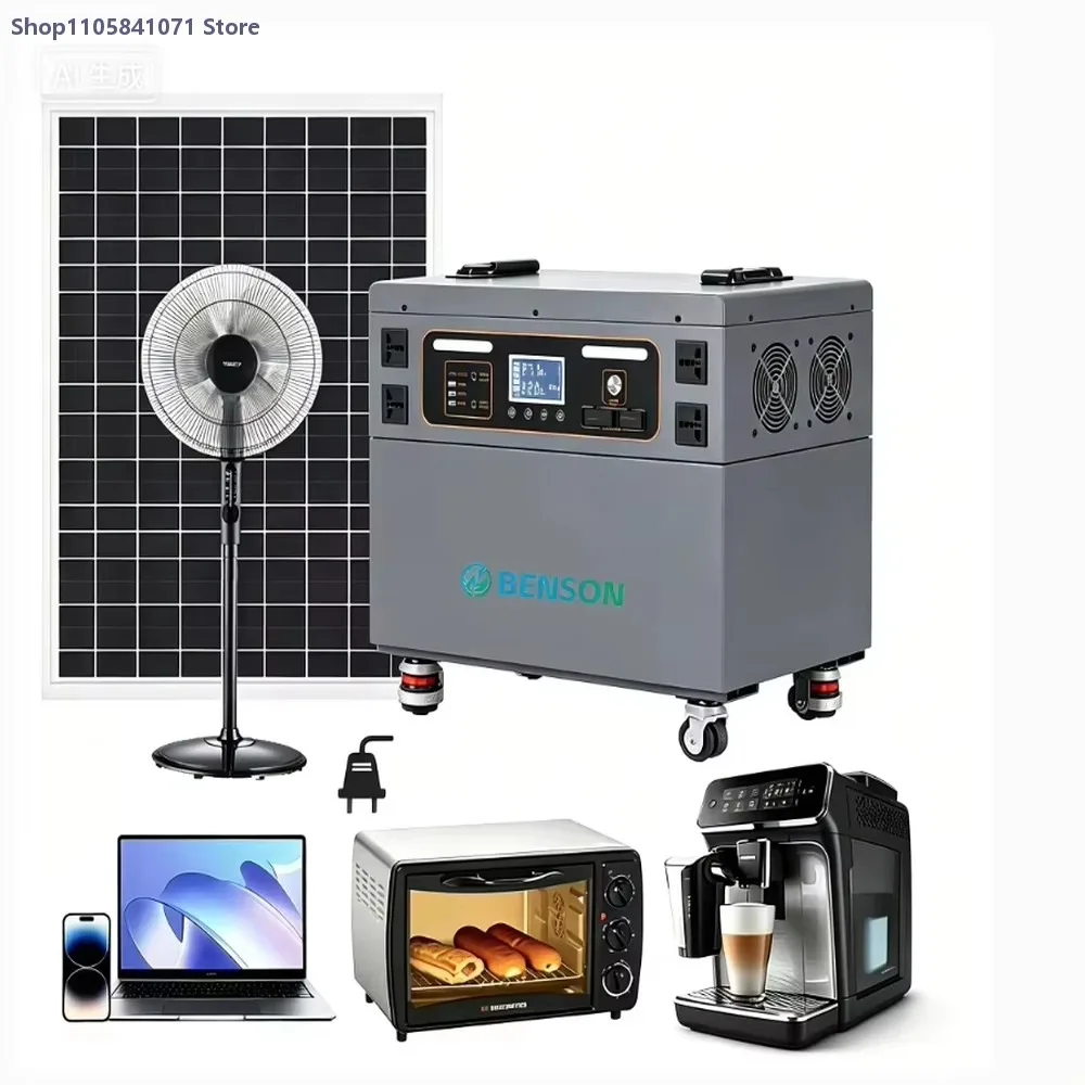 Portable 3500W 3KWH LiFePO4 Off Grid Solar Home Energy Storage Power Station 3KW All In One 220V Backup Power