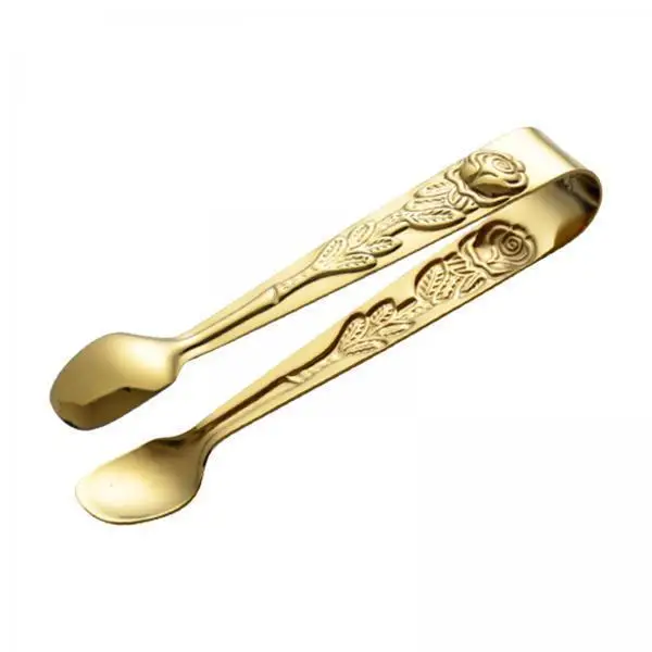 Stainless Steel Kitchen Tongs Mini Precision Food Tongs Locking Barbecue Grilling Tool for Salad Pastry Toast and Ice
