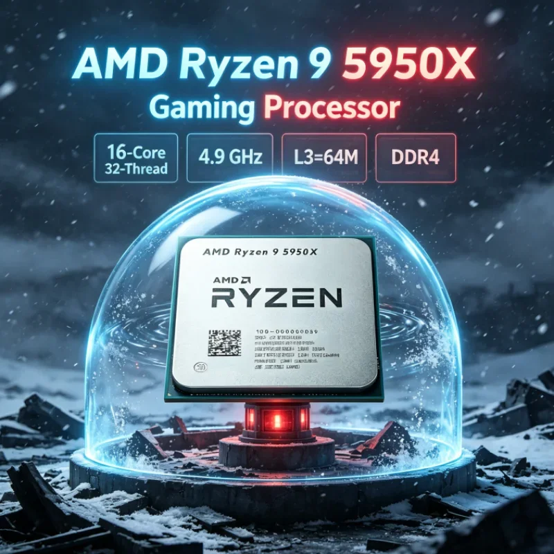 AMD Ryzen 9 5950X but without cooler UP to 4.9GHz 105W 16-Core 32-Thread L3=64M Gaming CPU Socket AM4 3.4 GHz DDR4