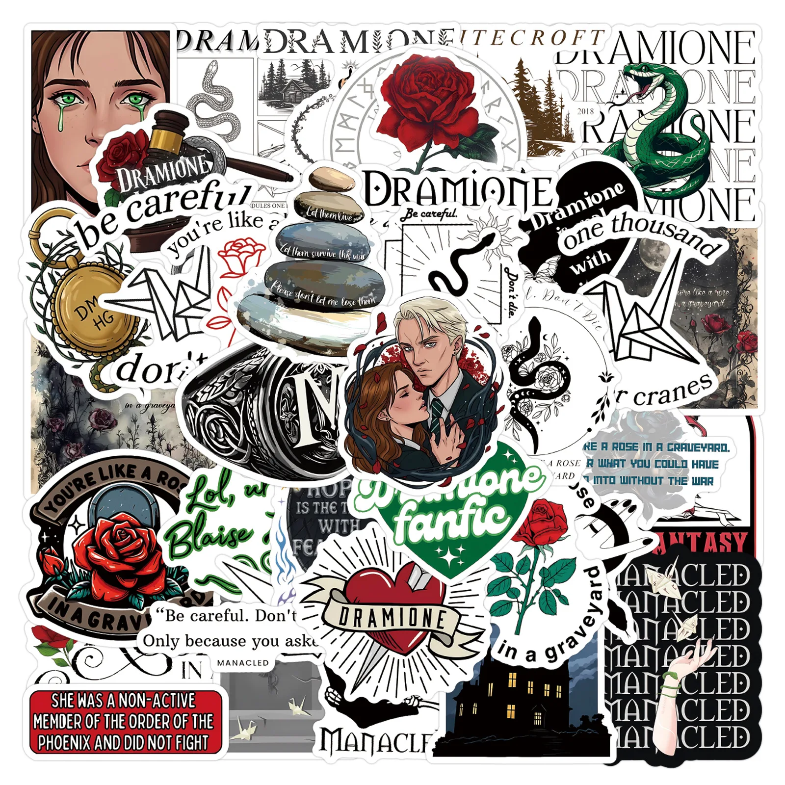 

50PCS Alchemised Movie Graffiti Stickers Creative Decoration Mobile Phone Case Notebook Water Cup Toy Gift Stickers