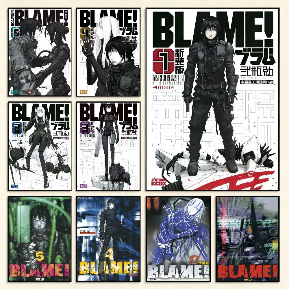 Manga Sci-Fi B-BLAME Poster Digital Solvent Print Waterproof PP Fade-Resistant Wall Art Room Decor Gift