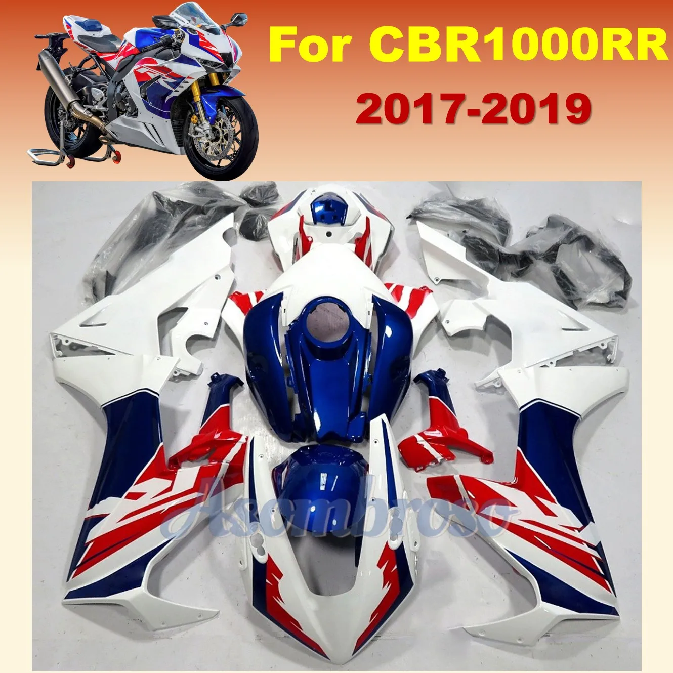 New For HONDA CBR1000RR 2017 2018 2019 Motorcycle Full Body Fit Fairing CBR1000 RR 17 18 19 Full Fairing