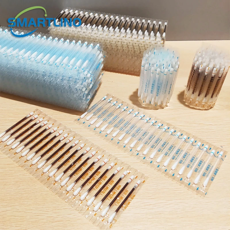 100pcs Disposable Medical Alcohol Sticks Disinfection Iodine Cotton Swabs Home Outdoor Emergency First Aid Supplies Clean Wounds