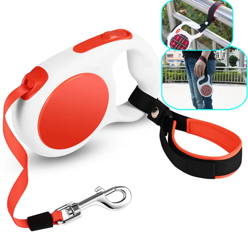 Dog Leash Adjustable Dogs Leash Bracelet Safety Ring Dogs Walker Retractable Leashes Safety Ring for Dog Walking Pet Supplies