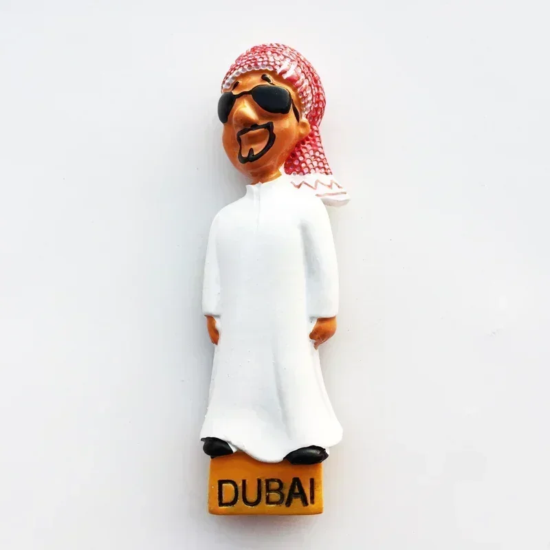 Dubai Tourist Souvenirs Fridge Magnets Khalifa Tower Saudi Arabia Refrigerator Commemorative Magnet Stickers Home Decoration