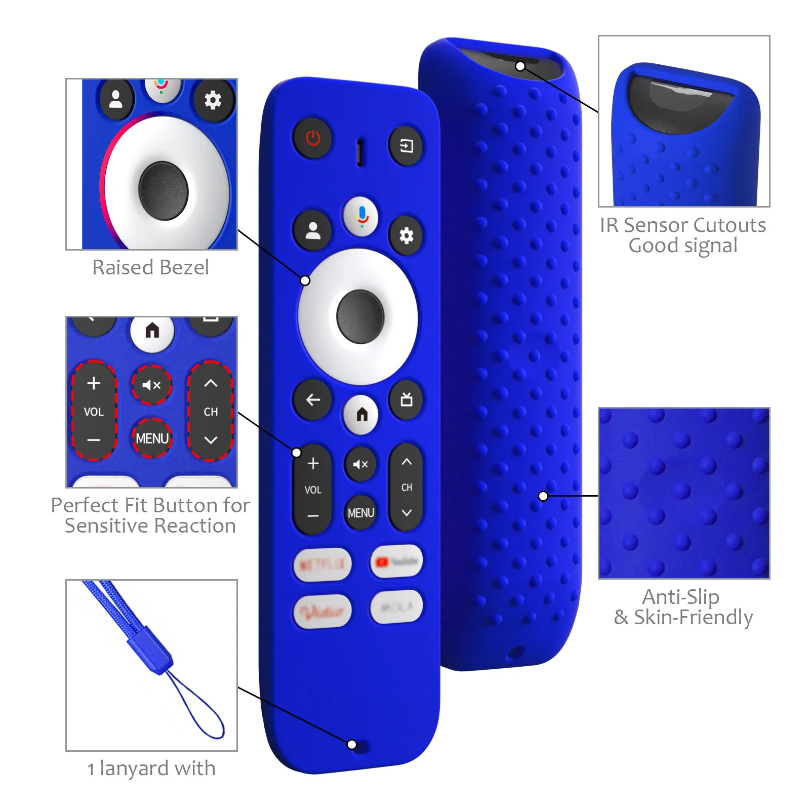 Remote Control Cover for Elista/CEPTER/POLYTRON/HYUNDAI/Hikers/CLIKON/VIOMI Models: KT2122, DP-V3, 81736J Etc.