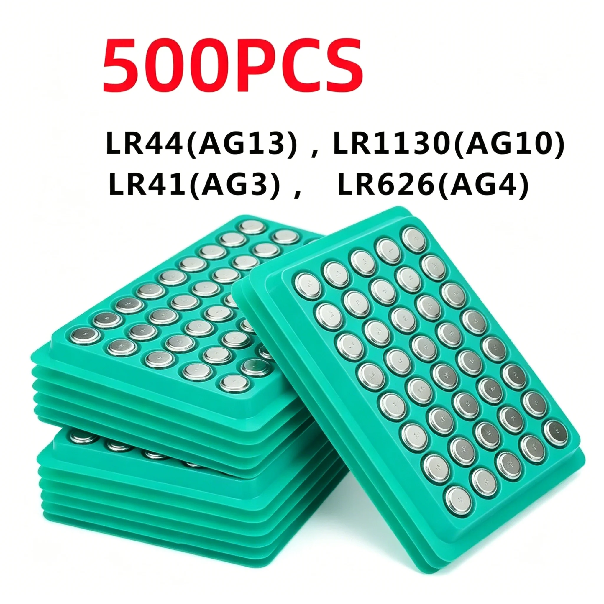 500 шт. 1.55V AG13 LR44 Батарейки-таблетки AG10 AG4 AG3 LR1130 LR41 377 LR626, щелочные батарейки для часов, игрушек, пультов ДУ