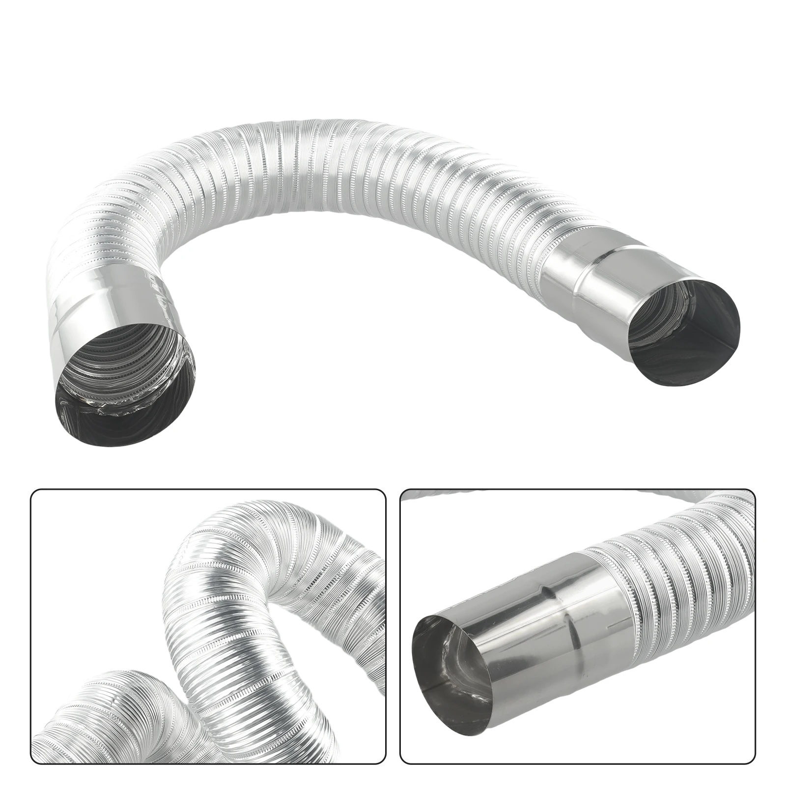 Elbow PipeS Chimney Liner Bend Multi-Flue Stove Pipe Stretching Flexible Hose Stainless-Steel Heater Exhaust Tube Connector