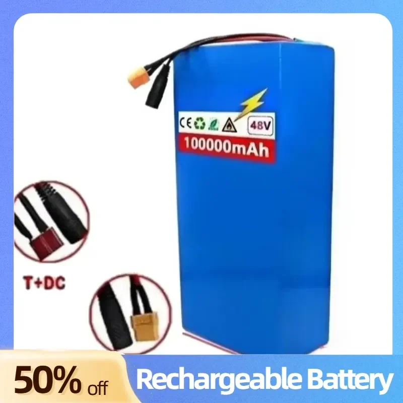 13S6P 48V 100000Ah 18650 Lithium Battery for Electric Assist Bicycle Outdoor Power Tool Backup Rechargeable Battery