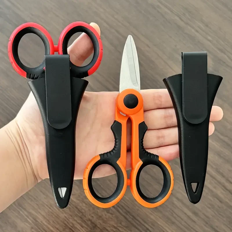 

Stainless Steel Reinforced Electrician Scissors for Wire Stripping Cutting Fabrics Paper Outdoor Fishing Household Tools