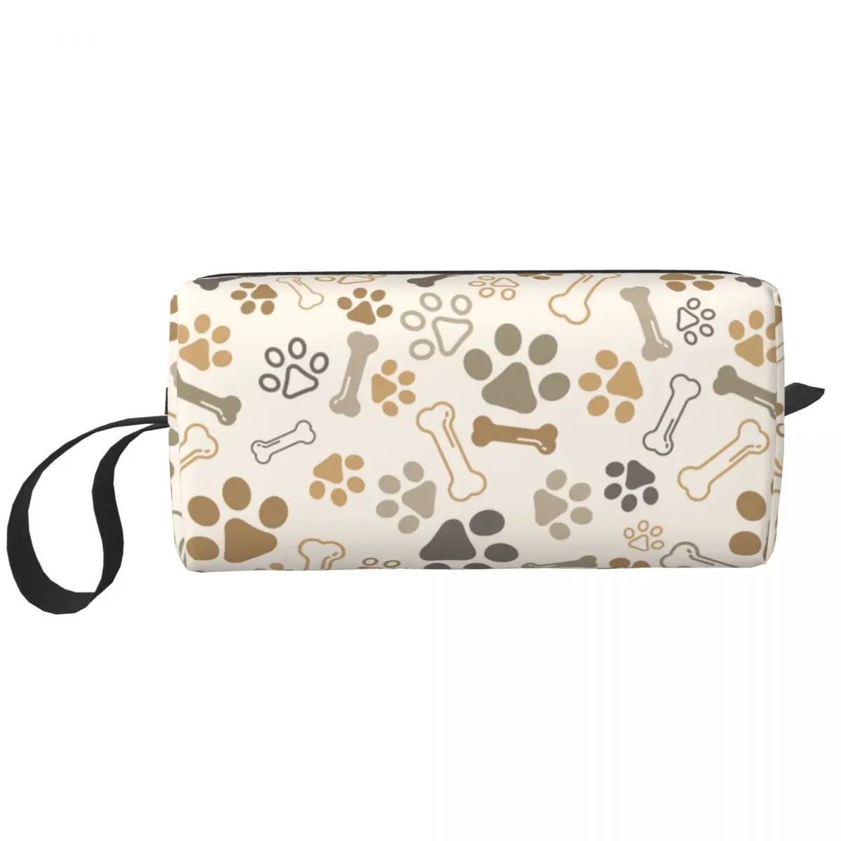 Dog Paw Bone Gift Makeup Bags French Bulldog Footprint Cartoon Men Cosmetic Bag Fashion Travel Makeup Organizer Case