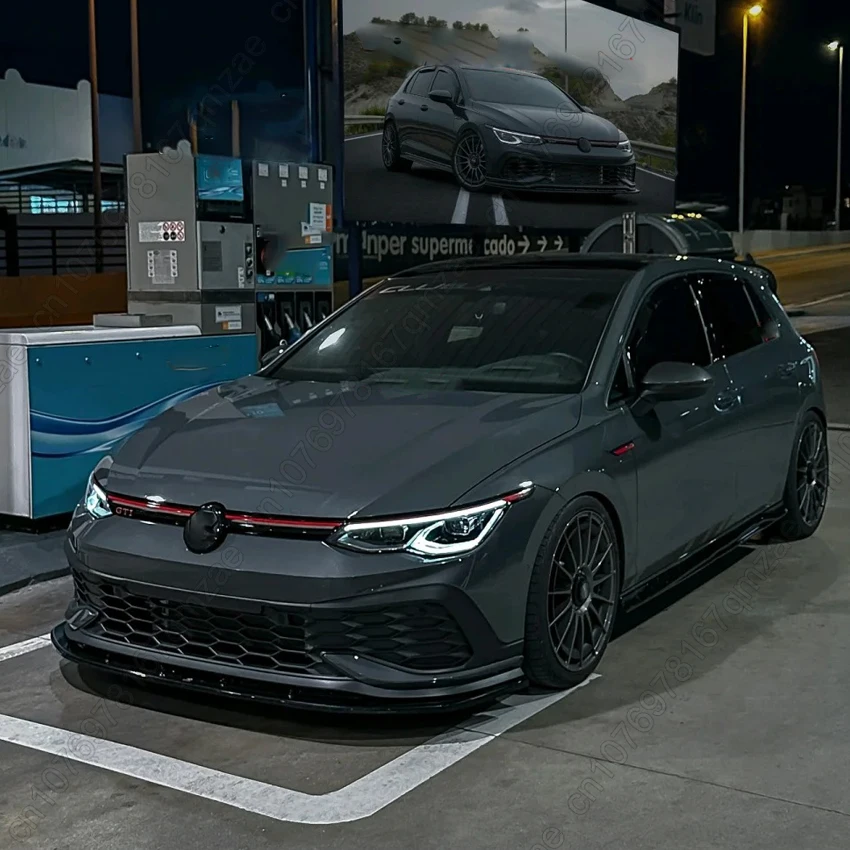 3 قطعة ماكستون نمط الجبهة حافة مصد السيارة المفسد الفاصل لشركة فولكس فاجن جولف 8 MK8 GTI GTD GTE R-Line 2020-2024 الجبهة الشفاه الذقن الزخارف أطقم