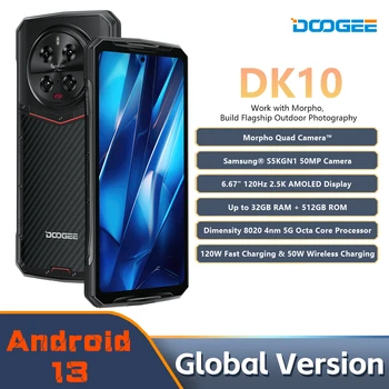 DOOGEE-Téléphone robuste DK 10 5G, Dimrespondable 8020, Façades Morpho, Caméra 50MP, 6.67 