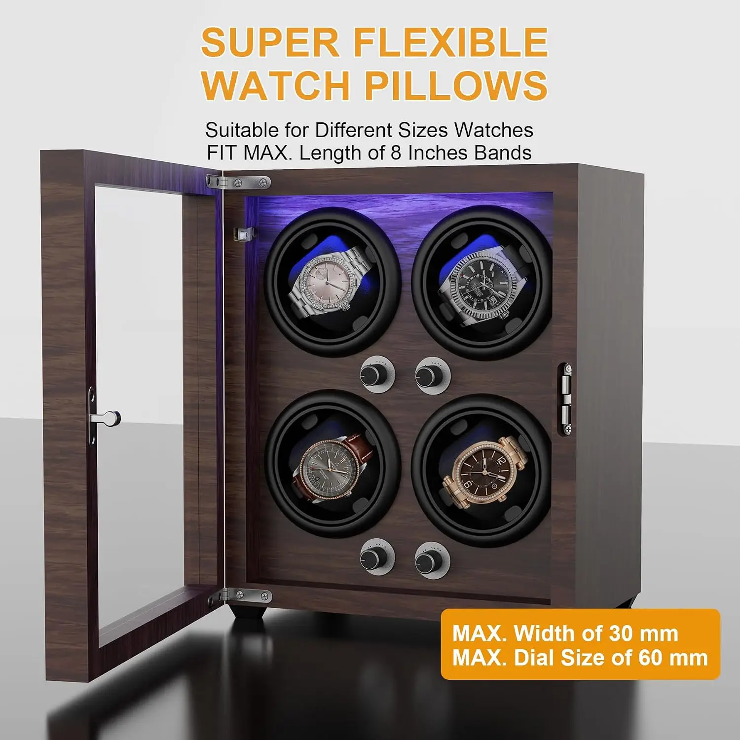 Winders Wood Automatic Watches Four Rotation Modes