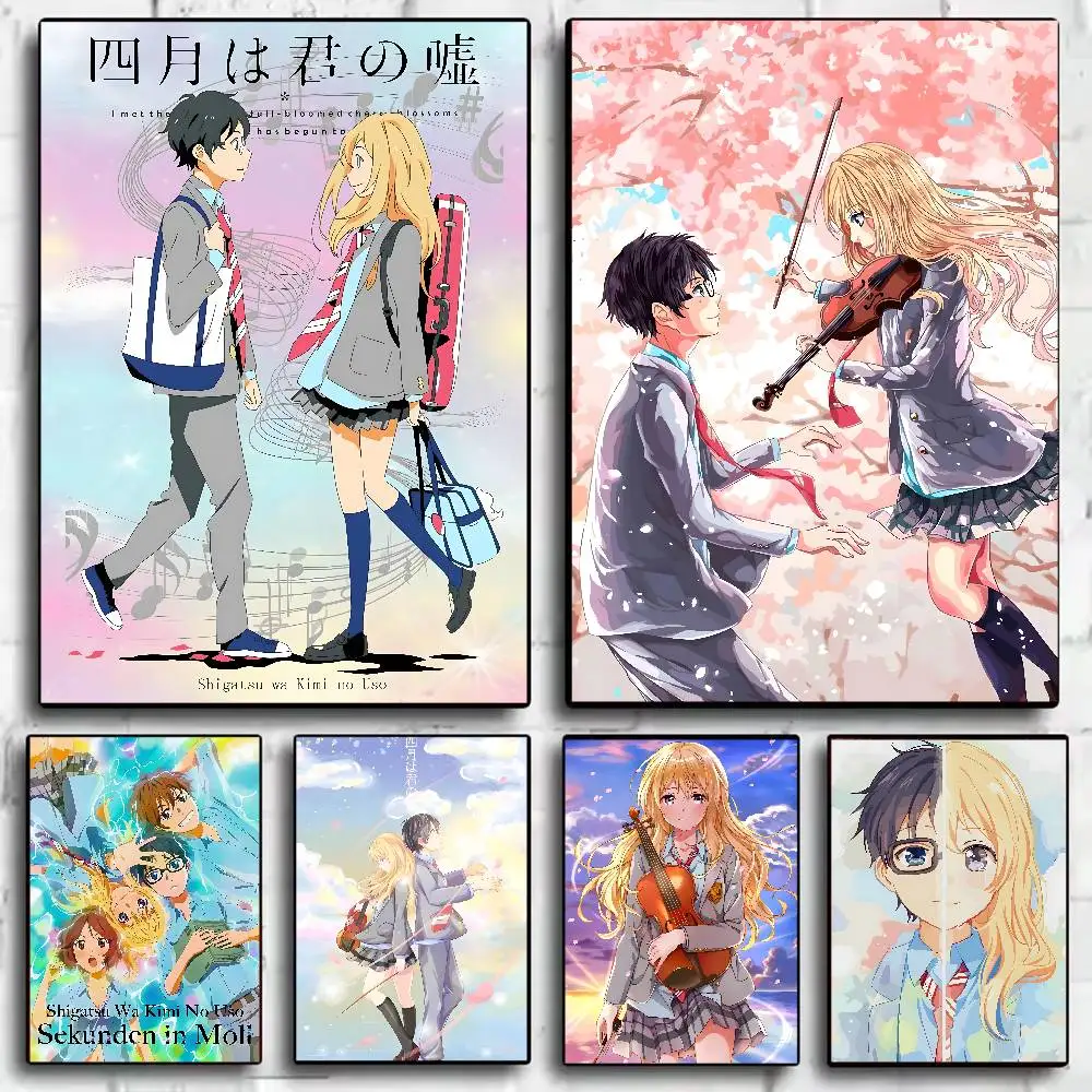 Japanese Manga Your L-ie In April Poster HD Home Decor Stick