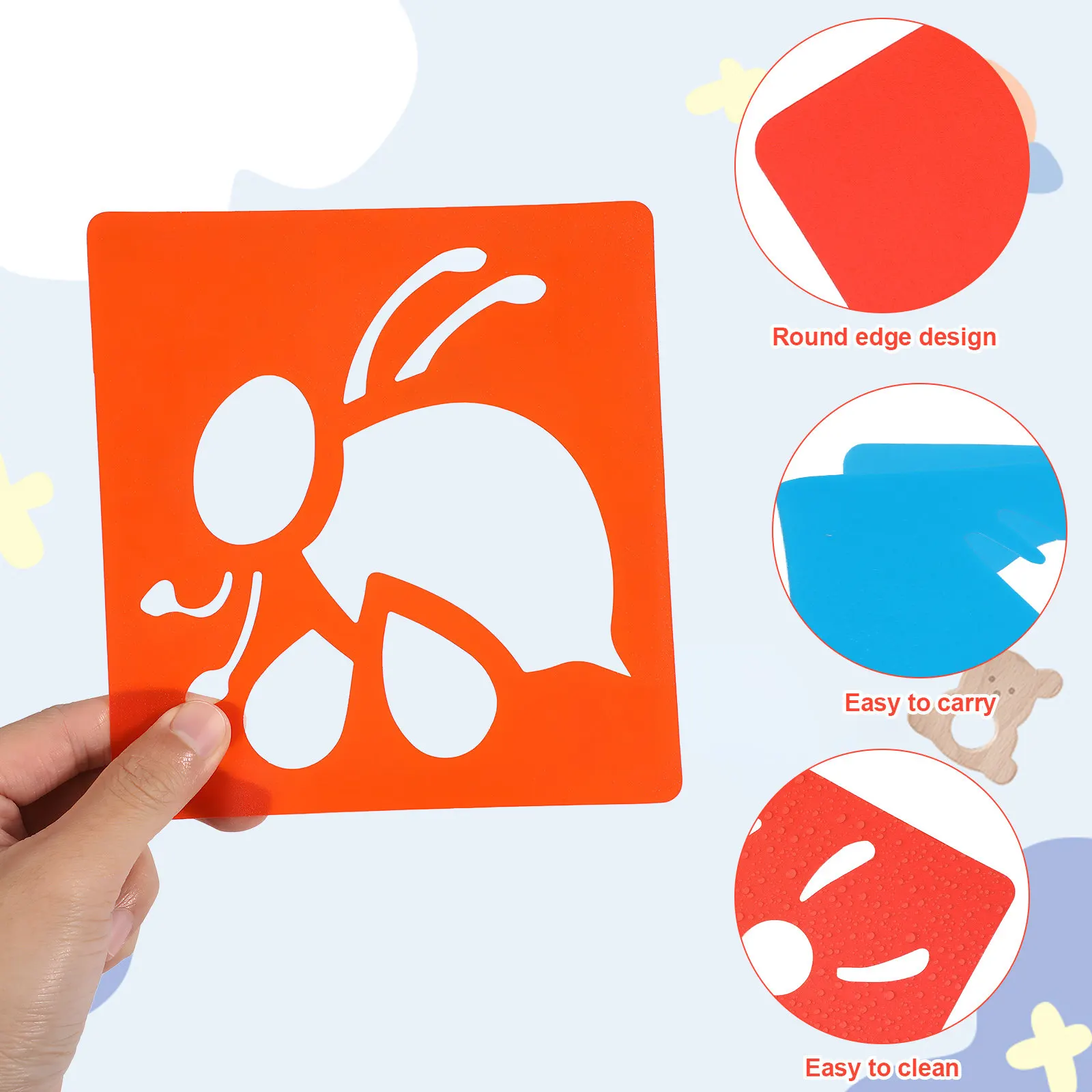1Set Painting Stencils Animal Shapes Dinosaur Butterfly Snail Reusable Flexible Plastic Templates for Crafts Wall Floor Paper