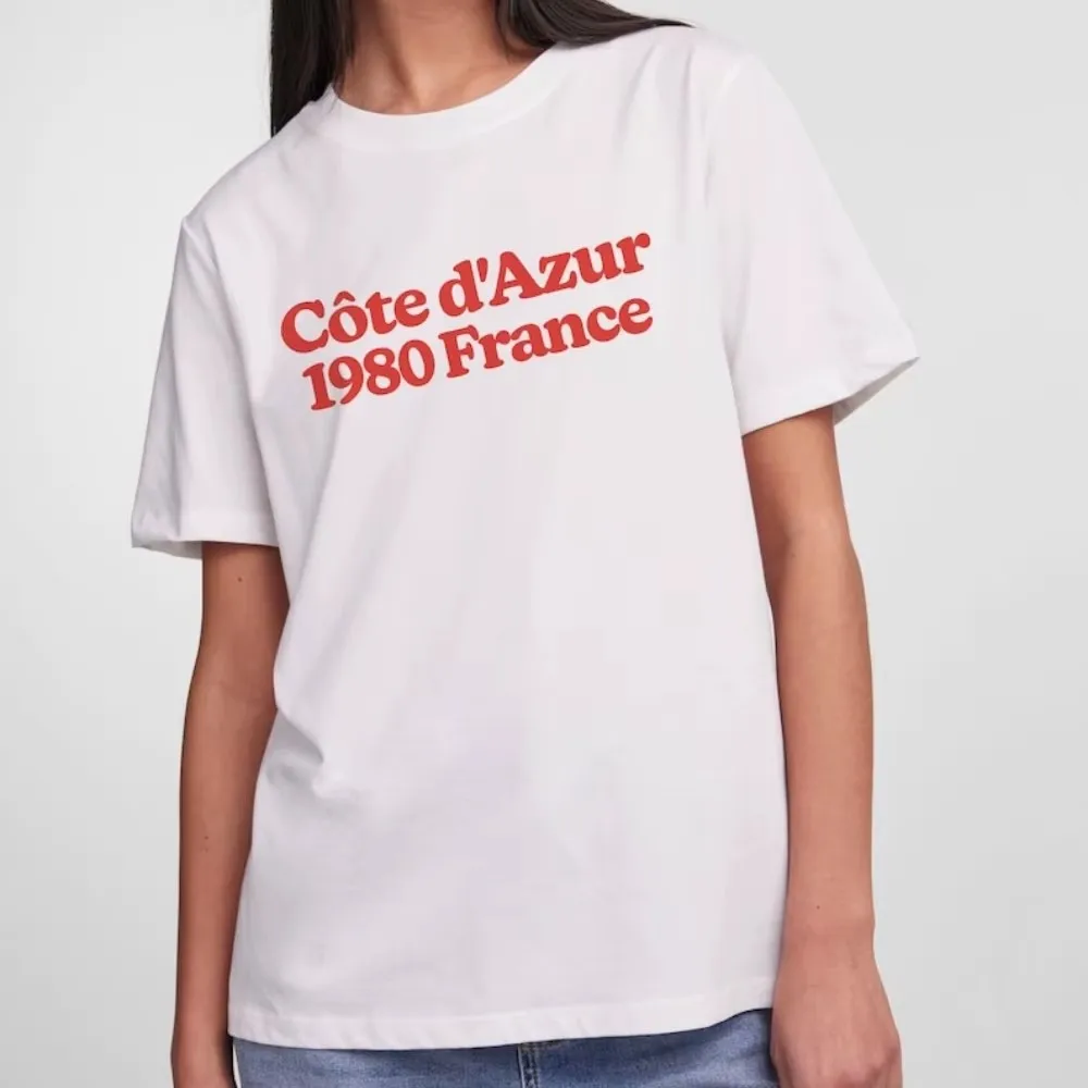 Côte d'Azur 1980 France lettre graphique femmes T-Shirt coton été mode décontracté ample surdimensionné femme haut manches courtes