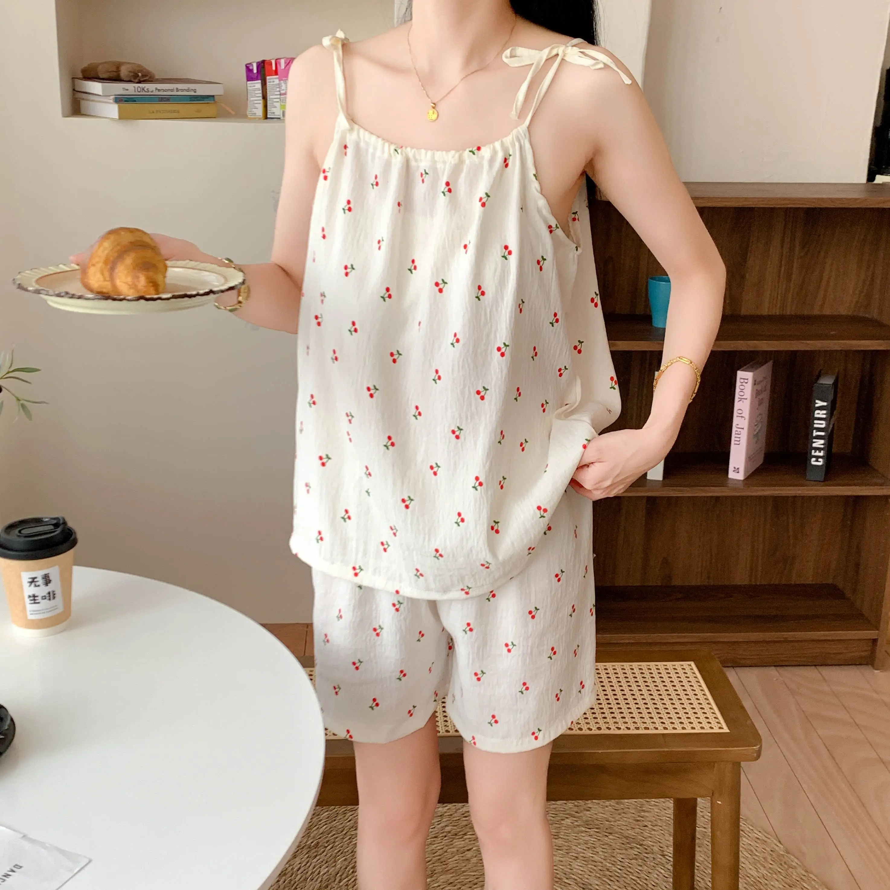 Pajama Sets Sleeveless Sleepwear Summer Pajamas for Women Short Sleeve Sleepwear Set Sexy Women Women's Trousers Sleeping Sleep