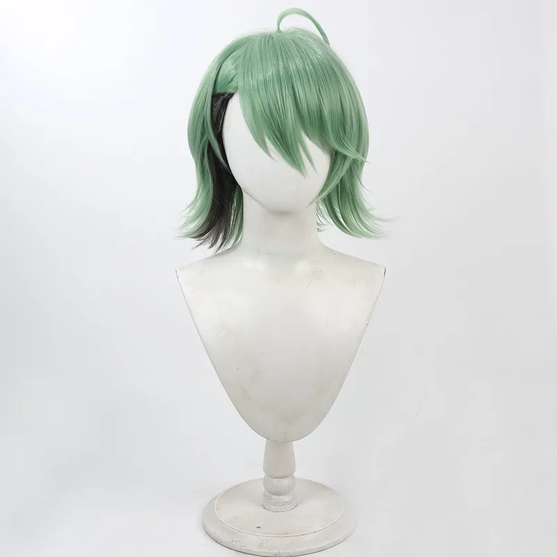 Anime Futo Detective Sonozaki Raito Fuuto PI Philip Cosplay Wig Short Green Heat Resistant Synthetic Hair Halloween Party