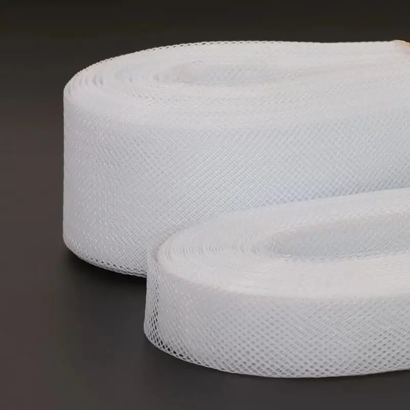 Weiche Polyester-Mesh-Band, glattes Crinolina-Flachband mit Crinolina-Stoff für Hüte/Bastelarbeiten/Kleidungszubehör – Detail 3
