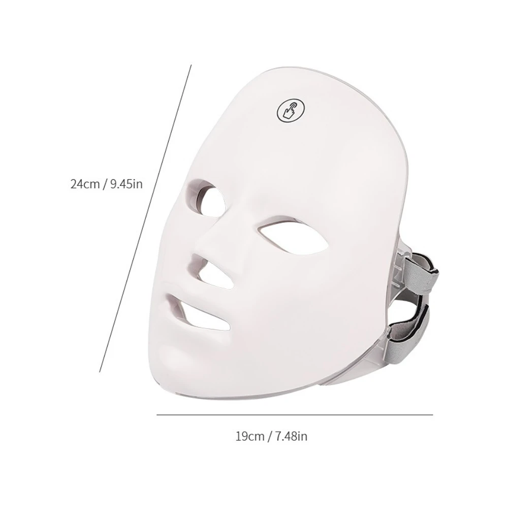 Rechargeable Facial LED Mask 7 Colors LED Photon Therapy Beauty Mask Skin Rejuvenation Home Face Lifting Whitening Beauty Device