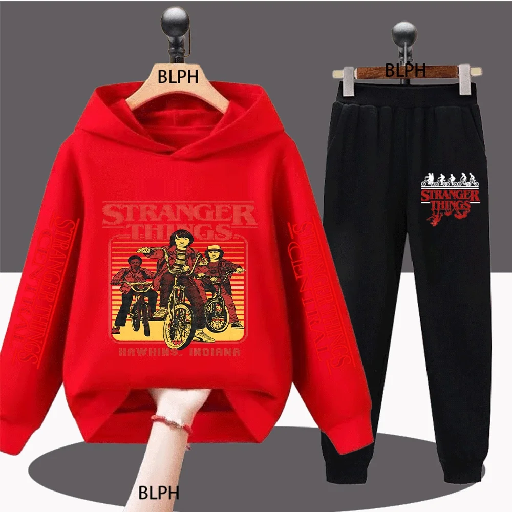 

Детский комплект с капюшоном с рисунком «Очень странные дела» Хокинса Индианы и велосипедным дизайном для мальчиков и девочек