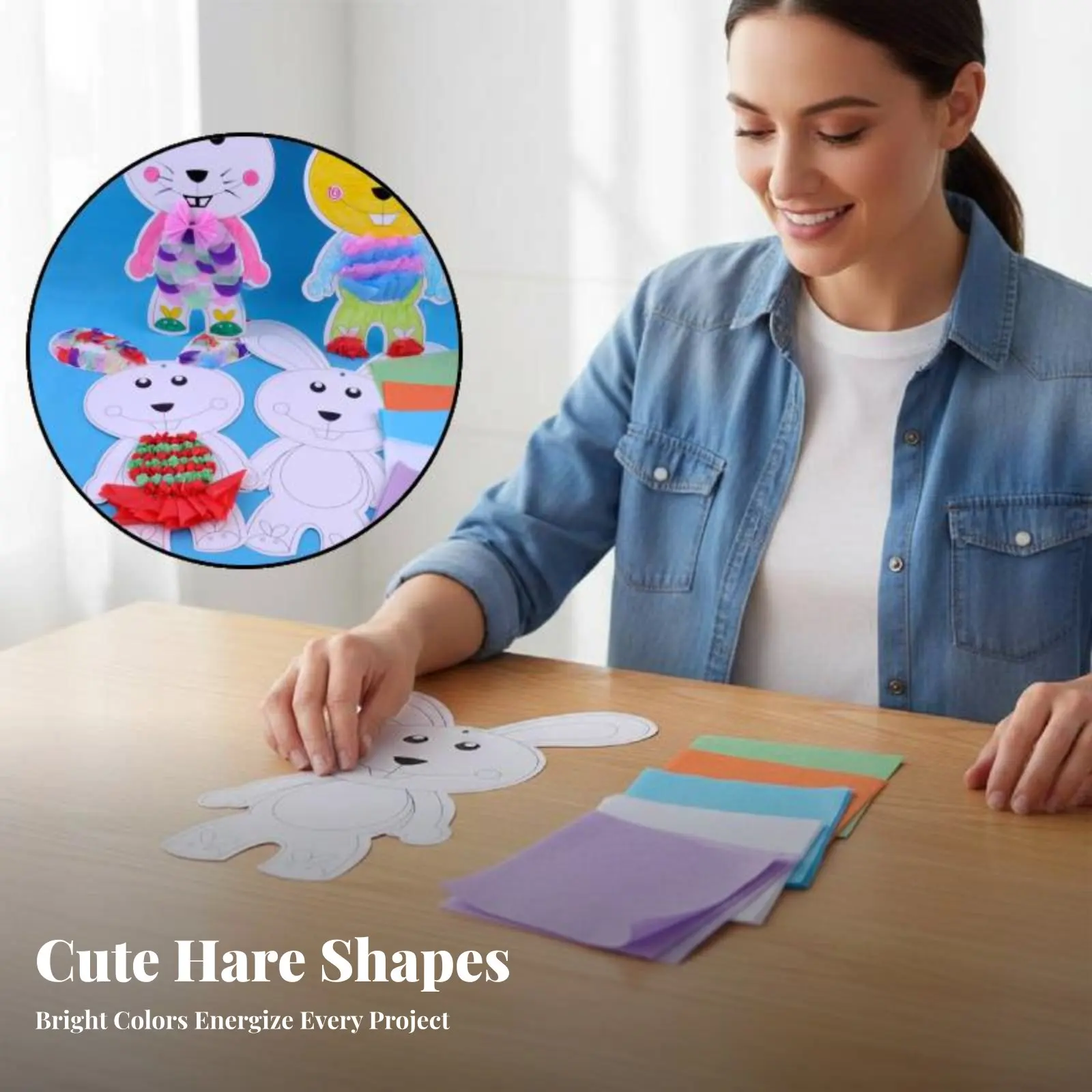 

Набор для творчества «Пасхальный кролик»: Набор для самостоятельного изготовления пасхальных украшений в виде кроликов, подарки для вечеринок и школьных проектов