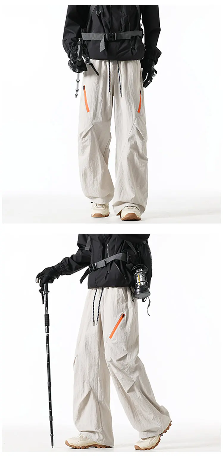 2026 Neue Unisex Winddichte & Wasserdichte Outdoor-Wanderhose mit Seitenreißverschluss-Design Wasserabweisende Winddichte Techwear-Hose – Detail 6