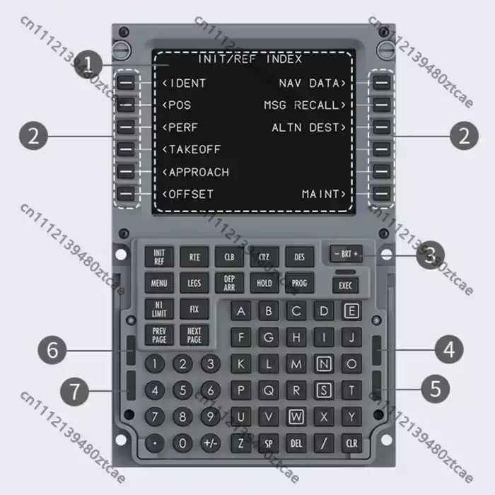 High Fidelity Full Scale Flight Management Control Panel CDU FMC Desktop Cockpit Simulation Operating Hardware Accessory
