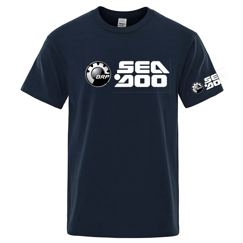 BRP Sea Doo Seadoo Moto Logo Print 2026 Men's Casual Fashionable Solid Color Short Sleeved Summer Versatile Comfortable Top