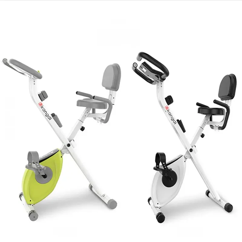 Household Folding Exercise Bike with 8-Level Adjustable Resistance, Indoor Cycle Stationary Bike Fitness Spinning Bicycle