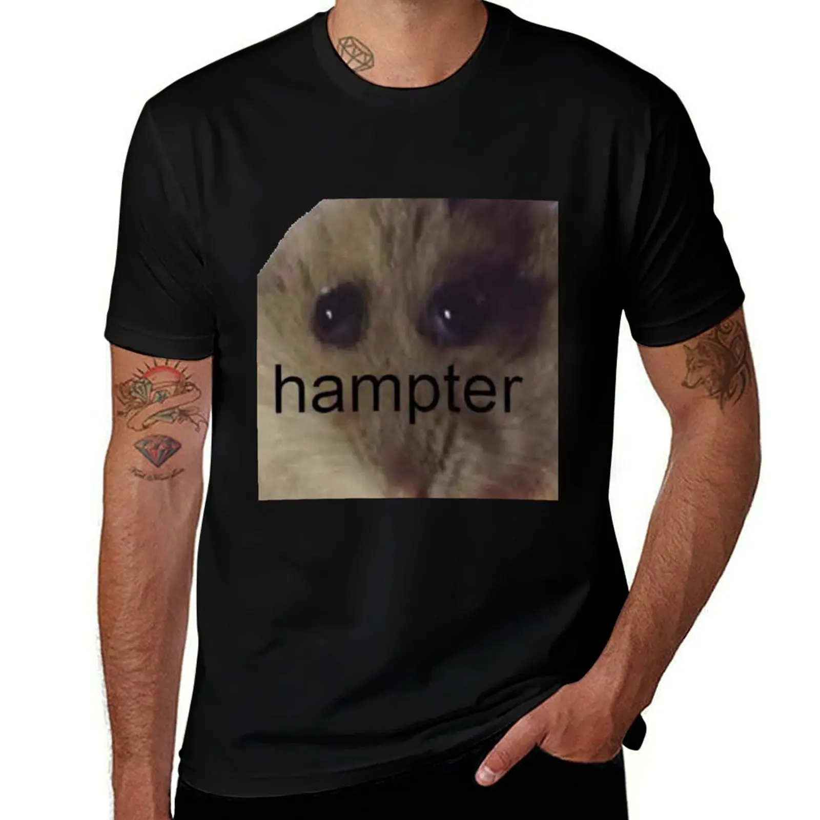 hampter T-Shirt Casual Simple Design Short Sleeve Shirt T-Shirt