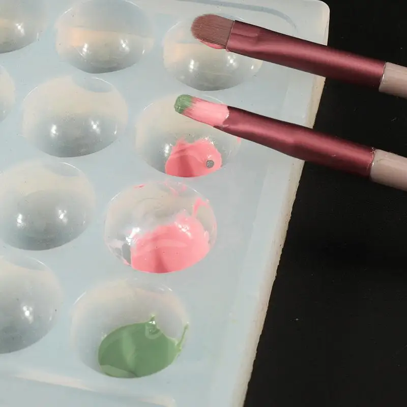 DIY Nail Color Palette Transparent Nail Art Color Palette Gel Polish Pallet Mixing Drawing Plate Pad Manicuring Display Showing
