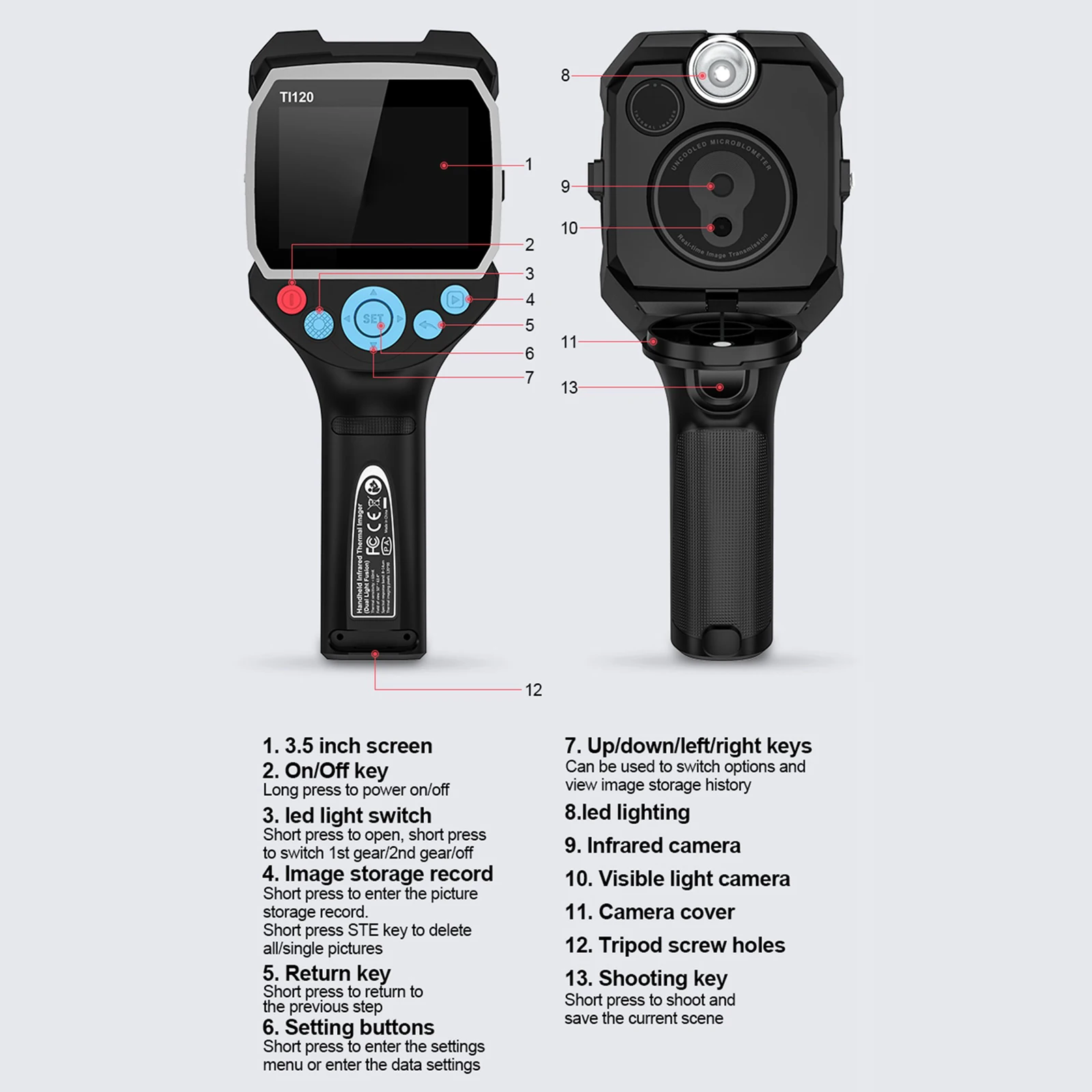 Ti20 Professional Infrared Thermal Imager Circuit Industrial Testing Temperature Thermal Camera High Resolution Thermal Imager