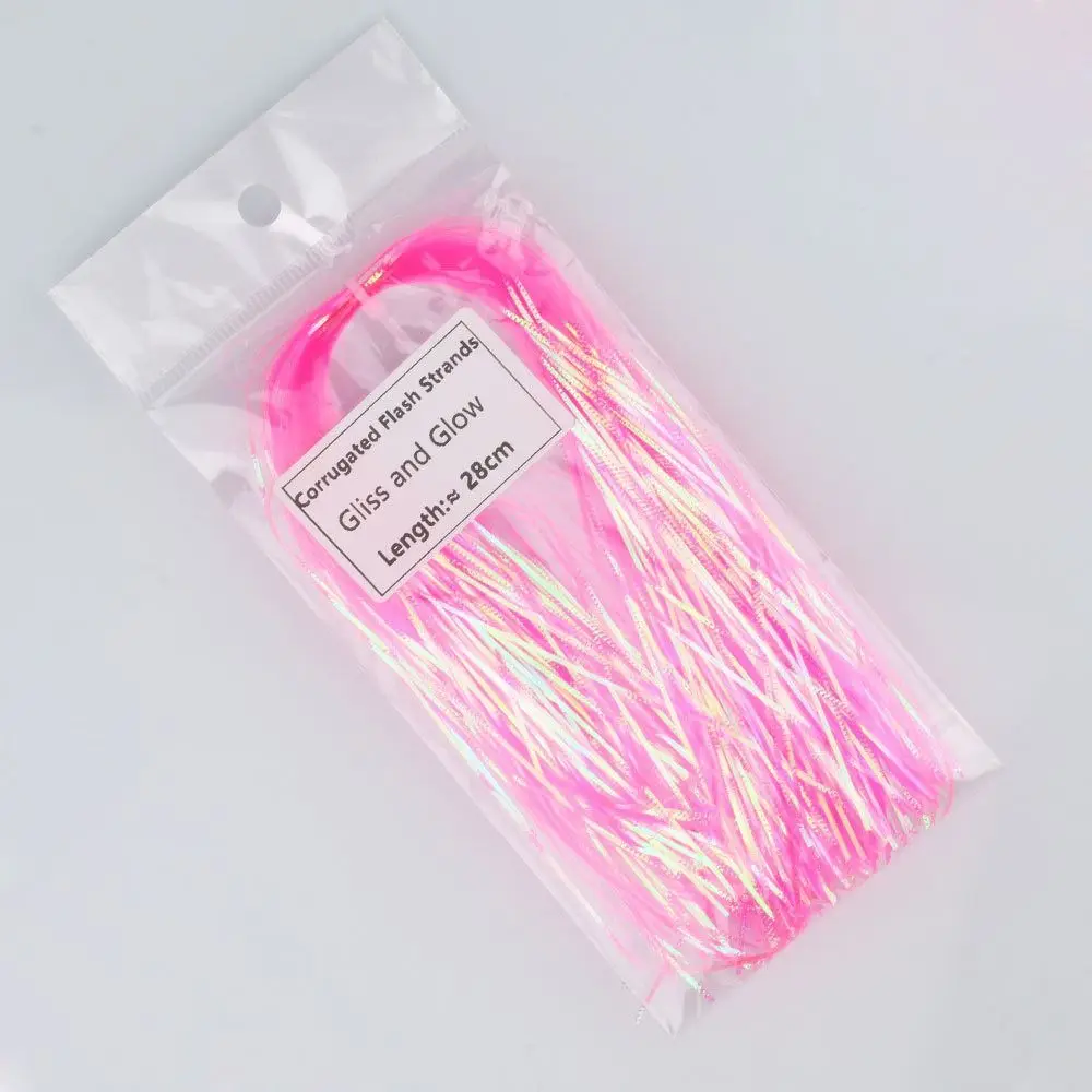 

1mm Width Corrugated Flash Strands Fish Scale Simulates Tying Flash Tinsel Fly Fishing Streamer Gliss Glow Strands Tying Minnow