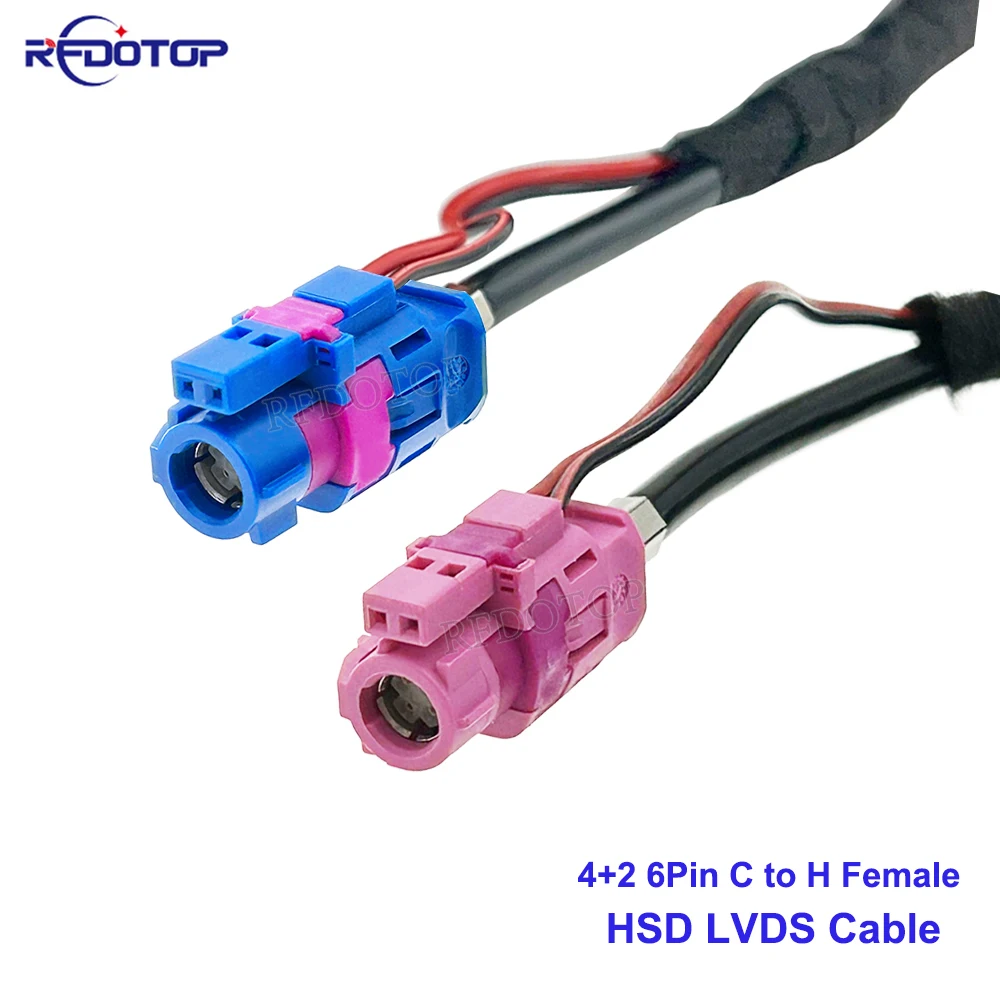 

6Pin HSD Cable Code C Female to Code H Female 4+2Pin HSD Connector High Speed Data Transmission Auto Wire Harness LVDS Cable