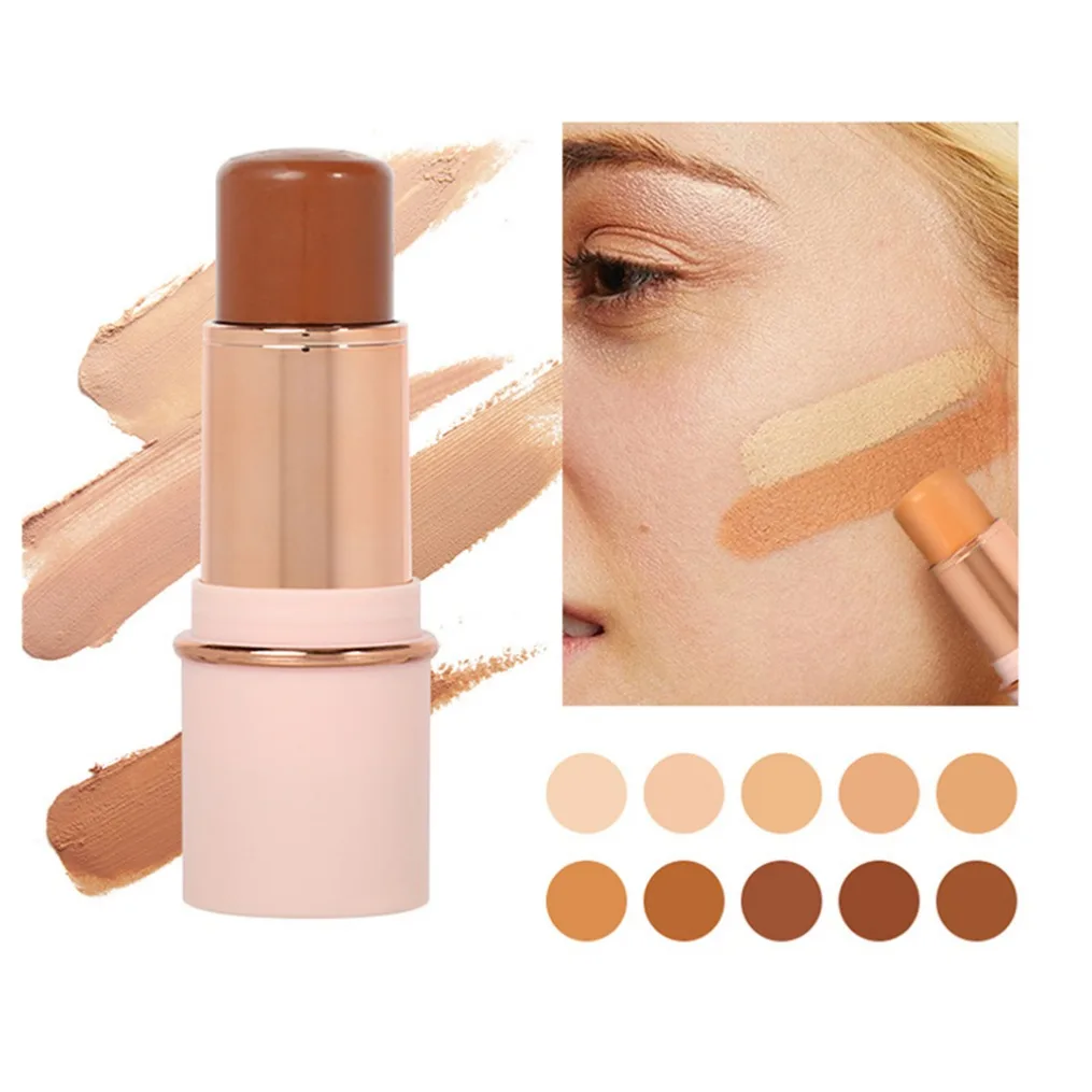 Trucco vegano Fondotinta viso Contorno Stick Controllo olio Idratante naturale Stick correttore evidenziatore con etichetta privata a lungo termine