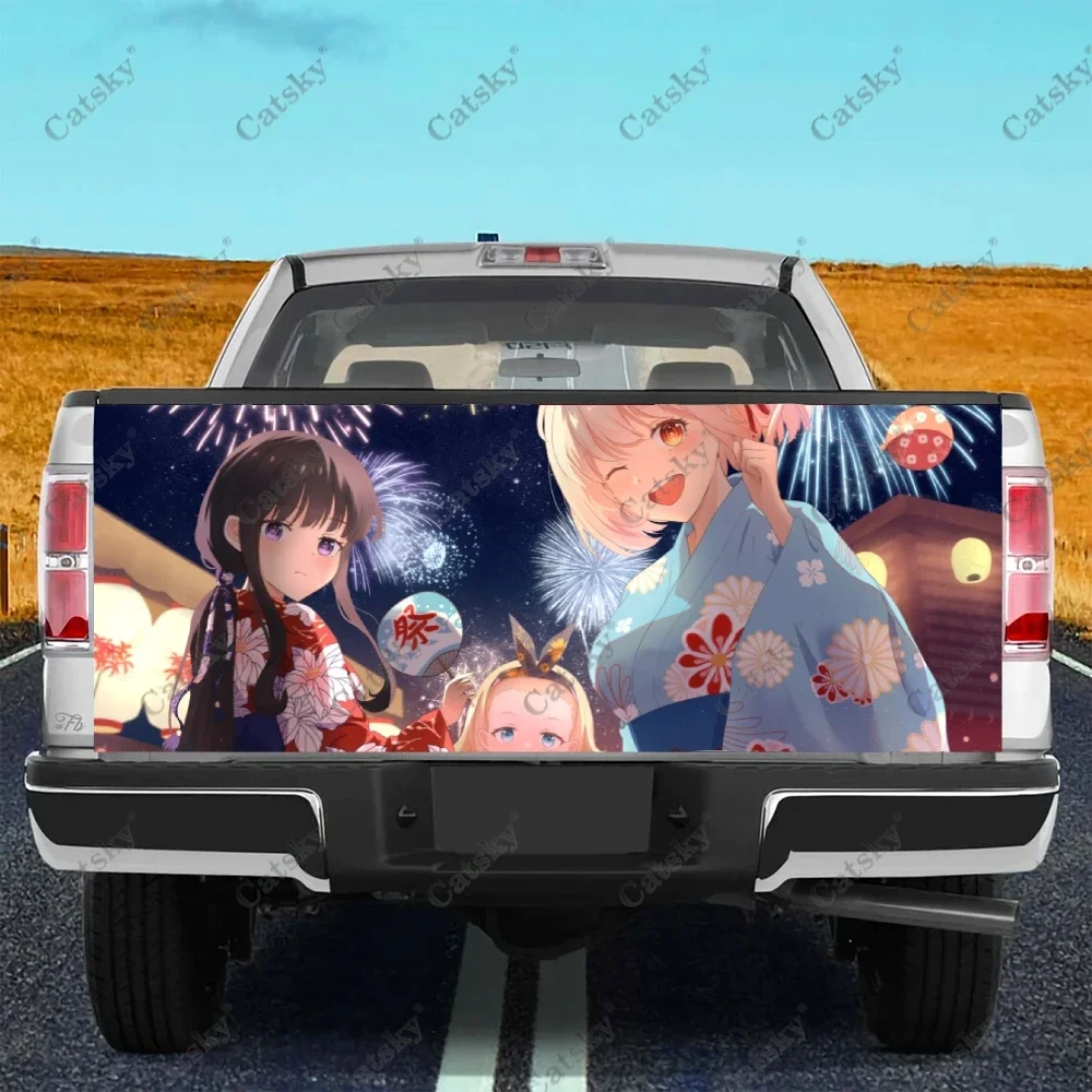 

Lycoris Recoil Anime Car stickers truck rear tail modification painting suitable for truck pain packaging accessories decals