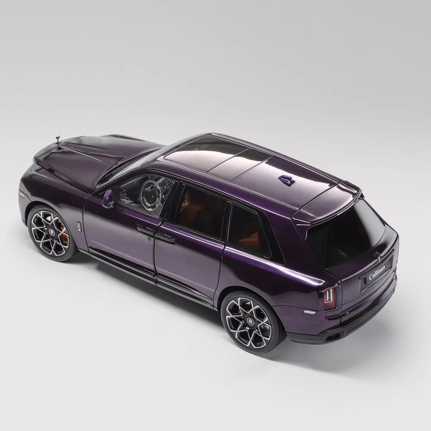 1:18 Rolls-Royce Cullinan BB Alloy Diecast Model Car Purple / Yellow Gifts