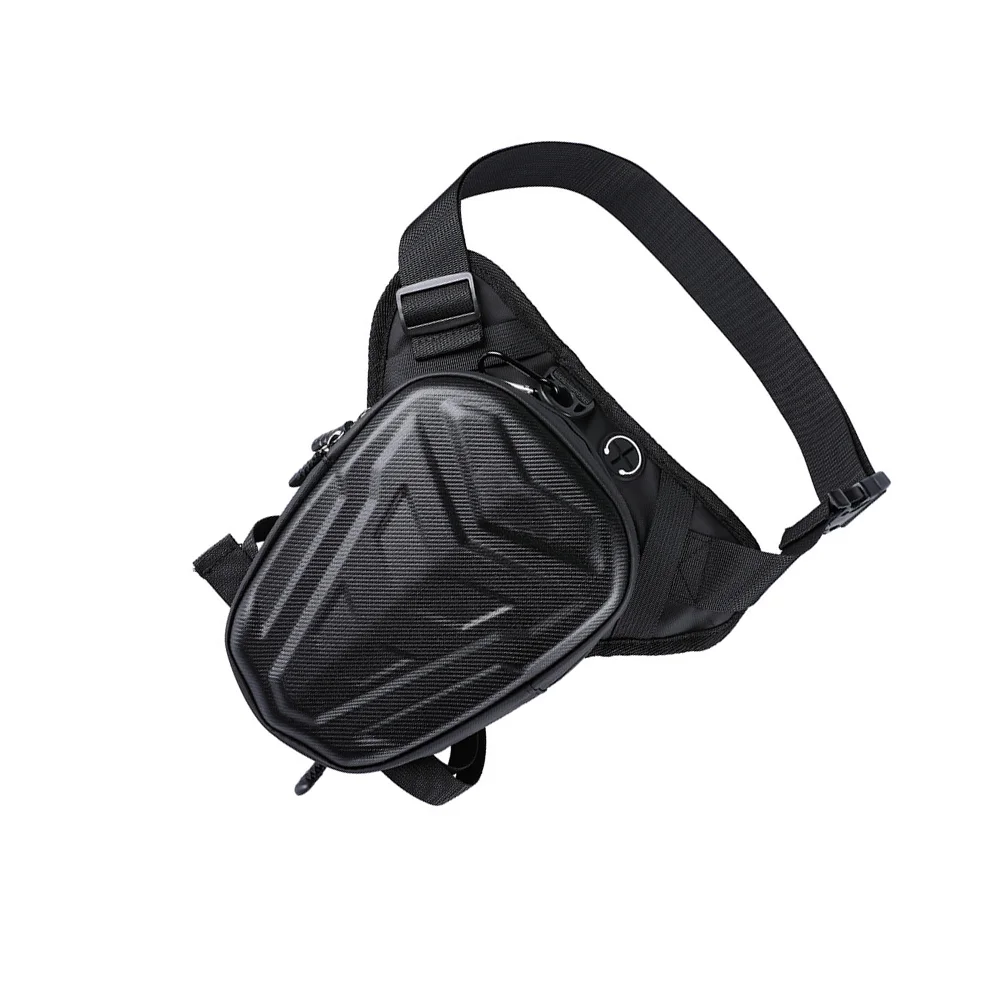 

Waterproof Cycling Leg Pack for Motorcycles Scooters E-Bikes Large Capacity 21x15.5x7.11cm EVA PU Black Waist Shoulder Bag