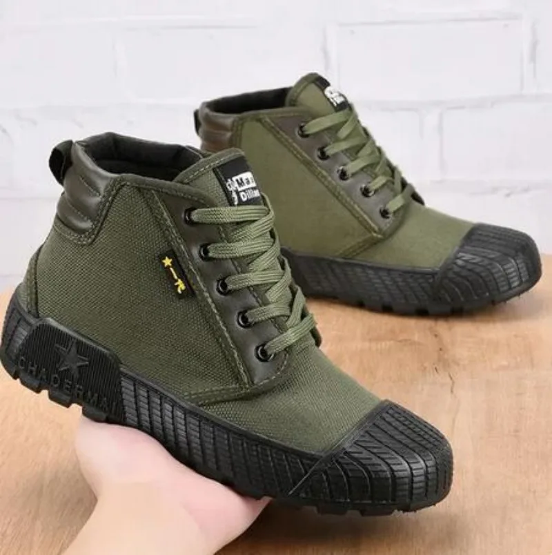 

Canvas men's wear-resistant sports shoes, lace up walking shoes, mountaineering work tactics, men's casual shoes37-46