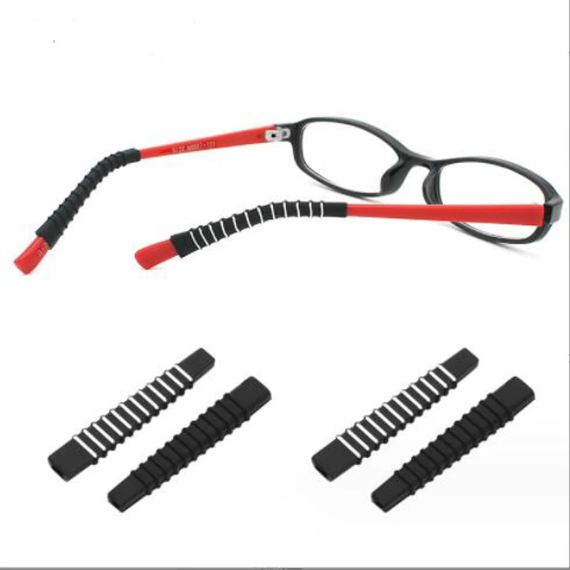 

Hot Vertical Stripe Silicone Foot Cover Eyeglasses Anti-skid Fix Sleeve Soft Silica Gel Prevent Allergies Sunglasses Ear Hooks